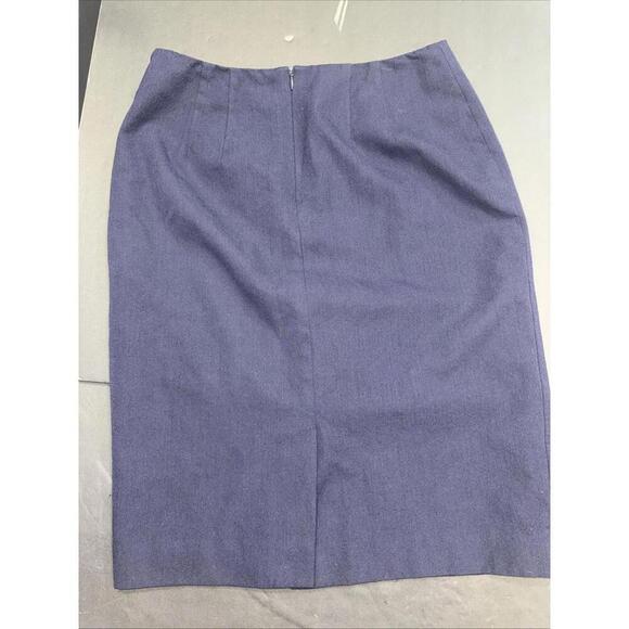 Pendleton Savvy Stretch Virgin Wool Skirt Navy Business Career Designer Luxury 6 - Picture 13 of 14